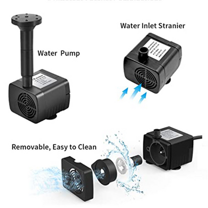 1.5W solar ground mounted fountain outdoor water pool water landscape wall mounted nail style miniature fountain