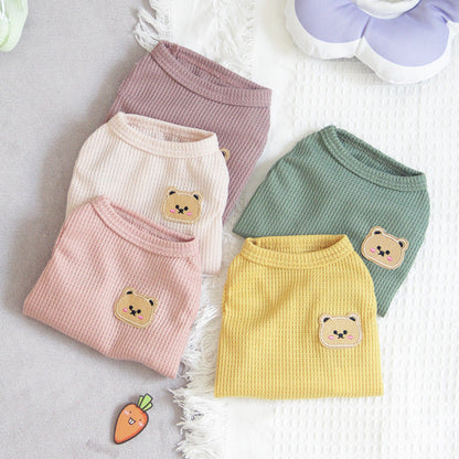 Thin Sleeveless Vest Small Dog Teddy Pomeranian Bears Pet Cat Dog Clothes