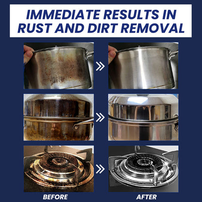 Stainless Steel Cleaning Cream, Kitchen Stove Stainless Steel Pot With Stubborn Stains And Black Dirt Clean Decontamination