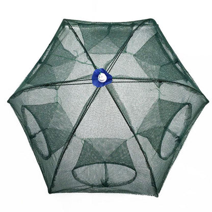 6 Hole Fishing Net Folded Portable Hexagon Network Casting Nets