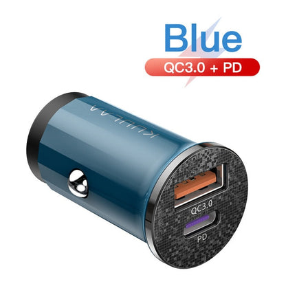 KUULAA Quick Charge 4.0 48W QC PD 3.0 Car Charger for Samsung S10 9 Fast Car Charging for Xiaomi iPhone Mobile Phone USB Charger