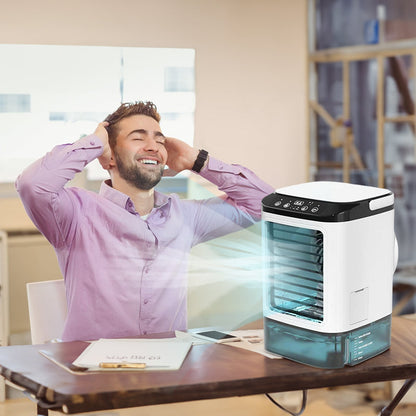 3-speed Portable Mini Air Cooler (900ML Tank) - Fan & Humidifier. For bedroom/office.