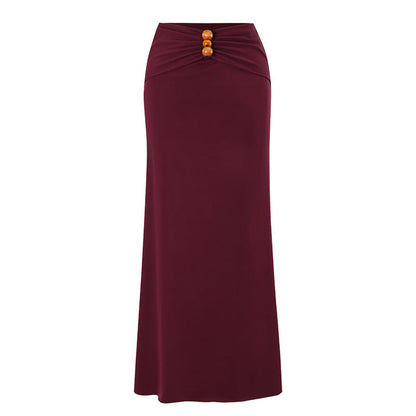 Strap decoration hollow neck hanging strap one-piece swimsuit women's long skirt set
