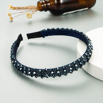 Hand Woven Beaded Headband Female Baroque Beaded Hair Binding Korean Version Net Red Wash Face Hair Accessories