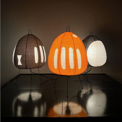 Japanese retro rice paper table lamp style wabi sabi style ins cross-border high-end atmosphere bedside table lamp