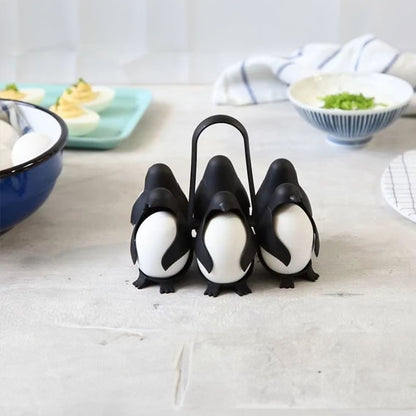 Penguin - Shaped Egg Cooker   Multifunctional Egg Cooker & Fridge Storage Holder