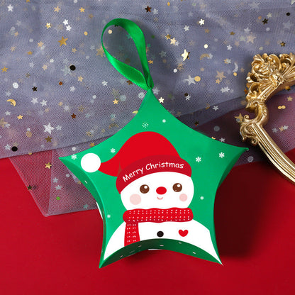 Christmas candy packaging box, Christmas gift box, new pentagonal star gift packaging box
