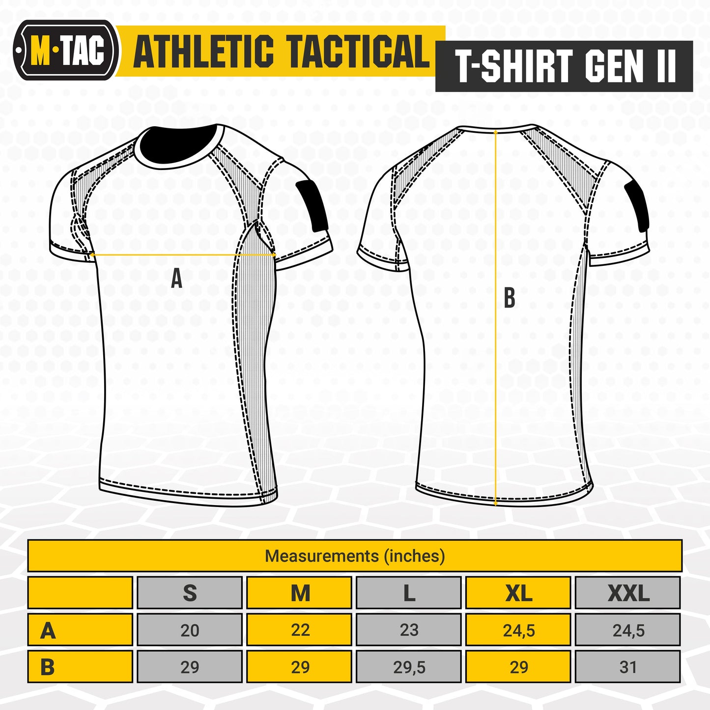 M-Tac T-Shirt Athletic Tactical Gen II with Loop Panels (Set of 3)