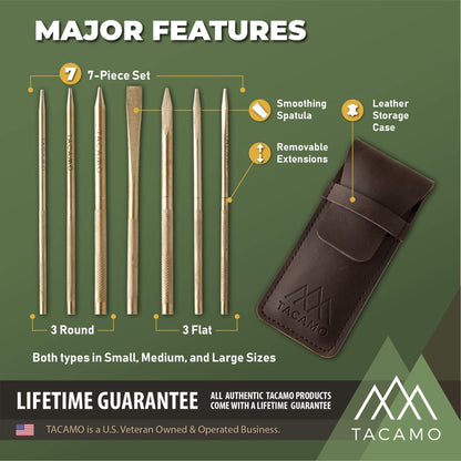 7-Piece Professional Brass Paracord FIDS Set