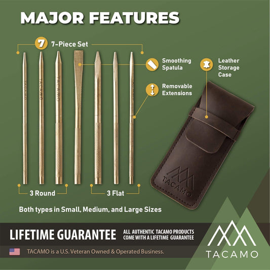 7-Piece Professional Brass Paracord FIDS Set