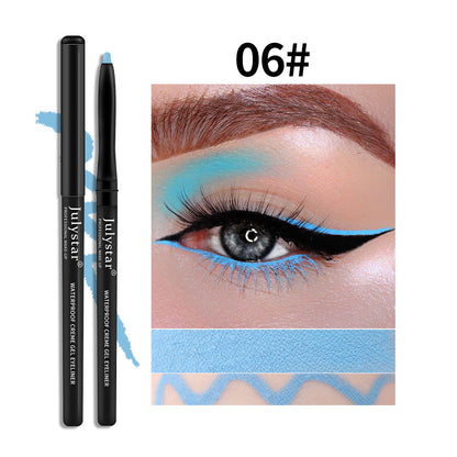 White Eyeliner Pencil Color Eyeliner Cream Not Easy To Smudge Waterproof Oil-Proof Slim Eyeliner Gel Pencil