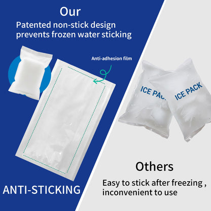 Disposable Dry Ice Packs for Shipping Non-Stick for Food, Double-Sided Absorption Leak-Proof Cold Packs for Cooler, Camping, Beach Bags, Picnics,Outdoor Events, Takeout Delivery