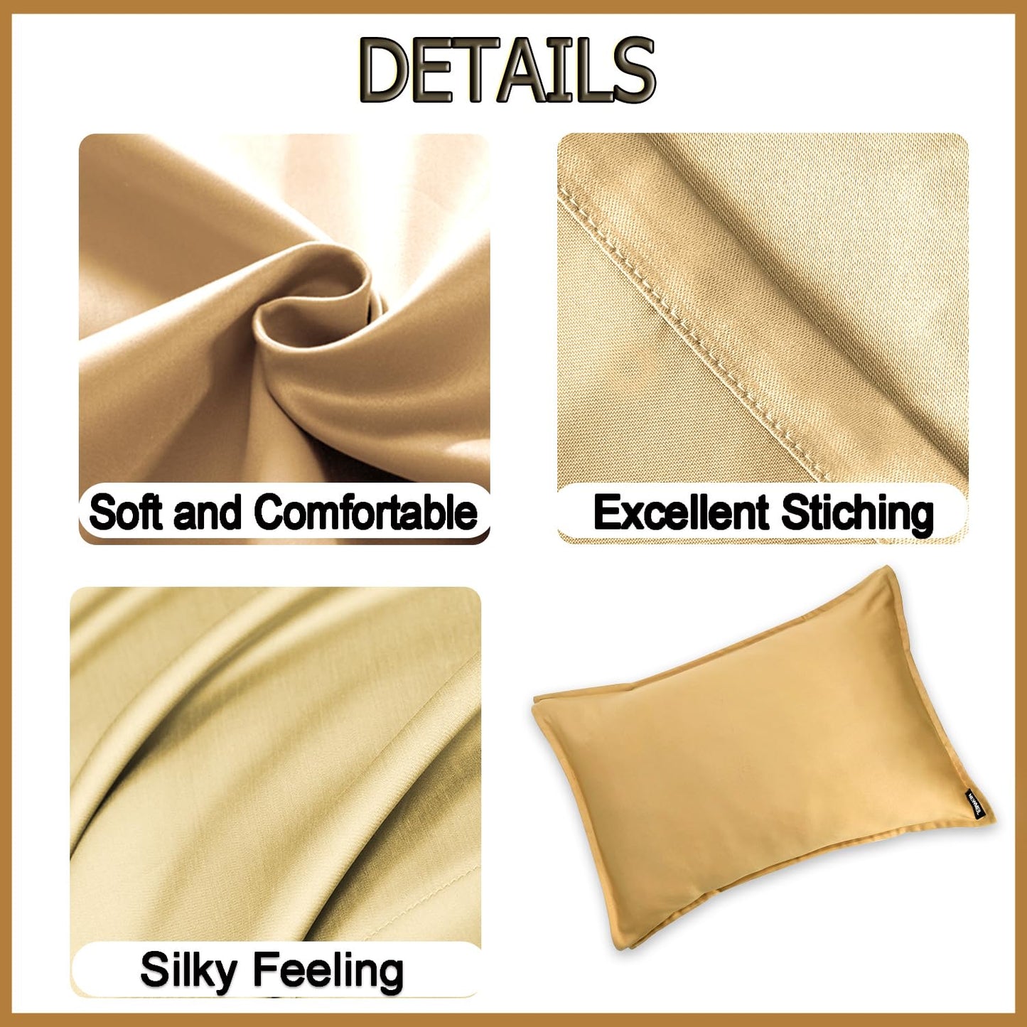 Copper Pillowcase with 100% Copper Oxide Fiber, Prevents Crow's Feet, Forehead Wrinkles, Fine Lines & Hair Smooth, Silk Like Soft Pillow Cover for Mum Daughter Girlfriend (18.5 in × 27.5 in) (2 pcs)