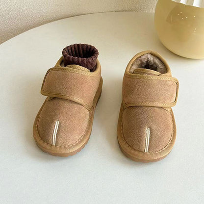 Baby Cotton Shoes Autumn/Winter New Children's Velvet Shoes Men's and Women's Shoes Fake Split Toe Snow Boots