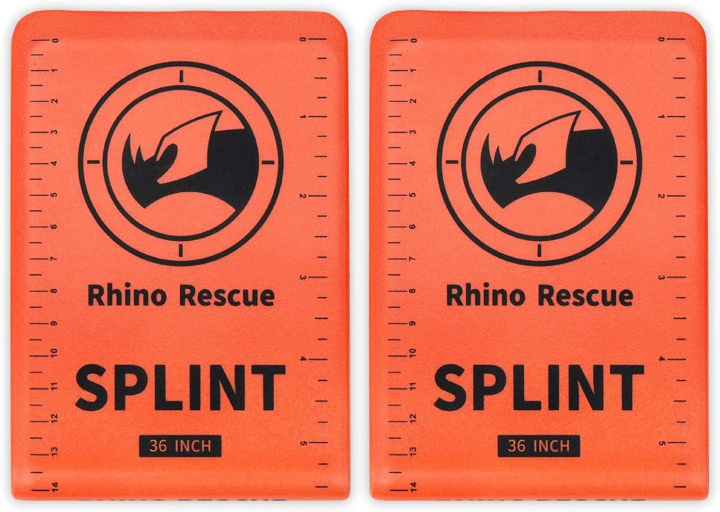 RHINO RESCUE Bundle-Non-Vented Chest Seal, IFAK Emergency Trauma Dressing+First Aid Splint 36" X 4.3" Orange-Gray