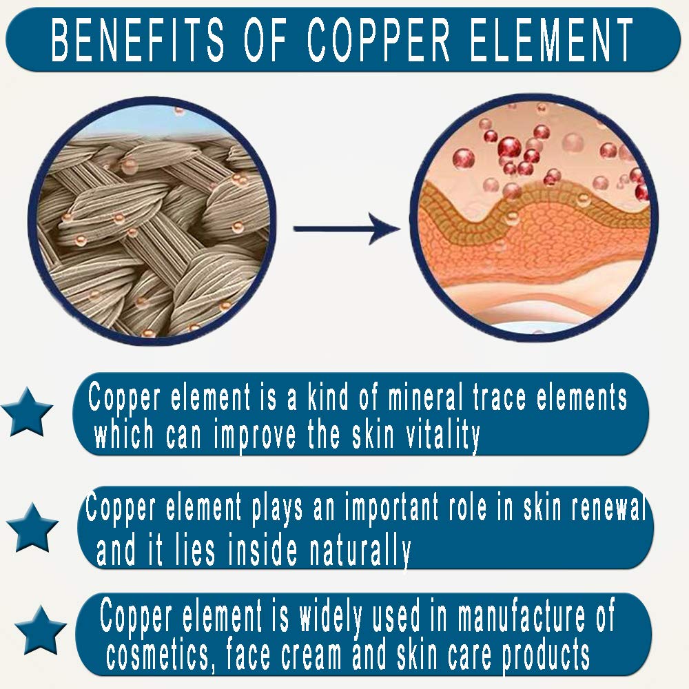 Copper Pillowcase with 100% Copper Oxide Fiber, Prevents Crow's Feet, Forehead Wrinkles, Fine Lines & Hair Smooth, Silk Like Soft Pillow Cover for Mum Daughter Girlfriend (18.5 in × 27.5 in) (2 pcs)