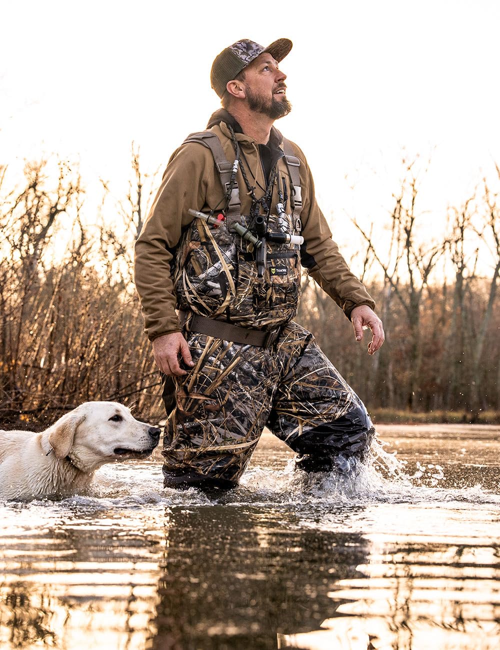 TIDEWE Breathable Chest Wader, 1600G Insulation Waterproof Hunting Wader with Steel Shank Boots & 200G Insulated Liner