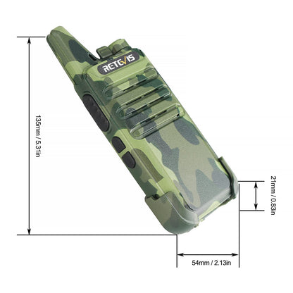 Retevis RT22 Two Way Radio Long Range Rechargeable,Portable 2 Way Radio, USB-C Charging, Handsfree Walkie Talkies for Adults Cruise Hiking Camping(4 Pack)
