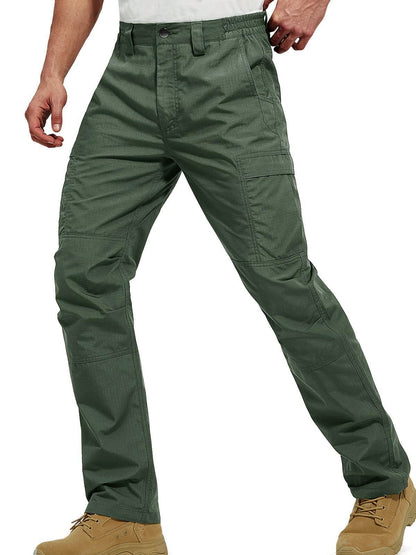 FREE SOLDIER Men's Cargo Pants Water Resistant Ripstop Tactical Pants for Men Work Pants Lightweight Outdoor Hiking Pants Men
