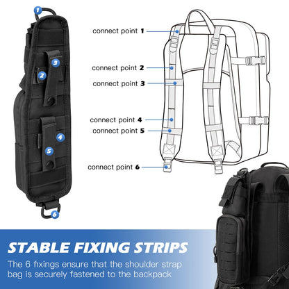 Jueachy Strap Shoulder Molle Accessories Pouch: Tactical Backpack Pocket Attachment Storage Phone Flashlight EDC