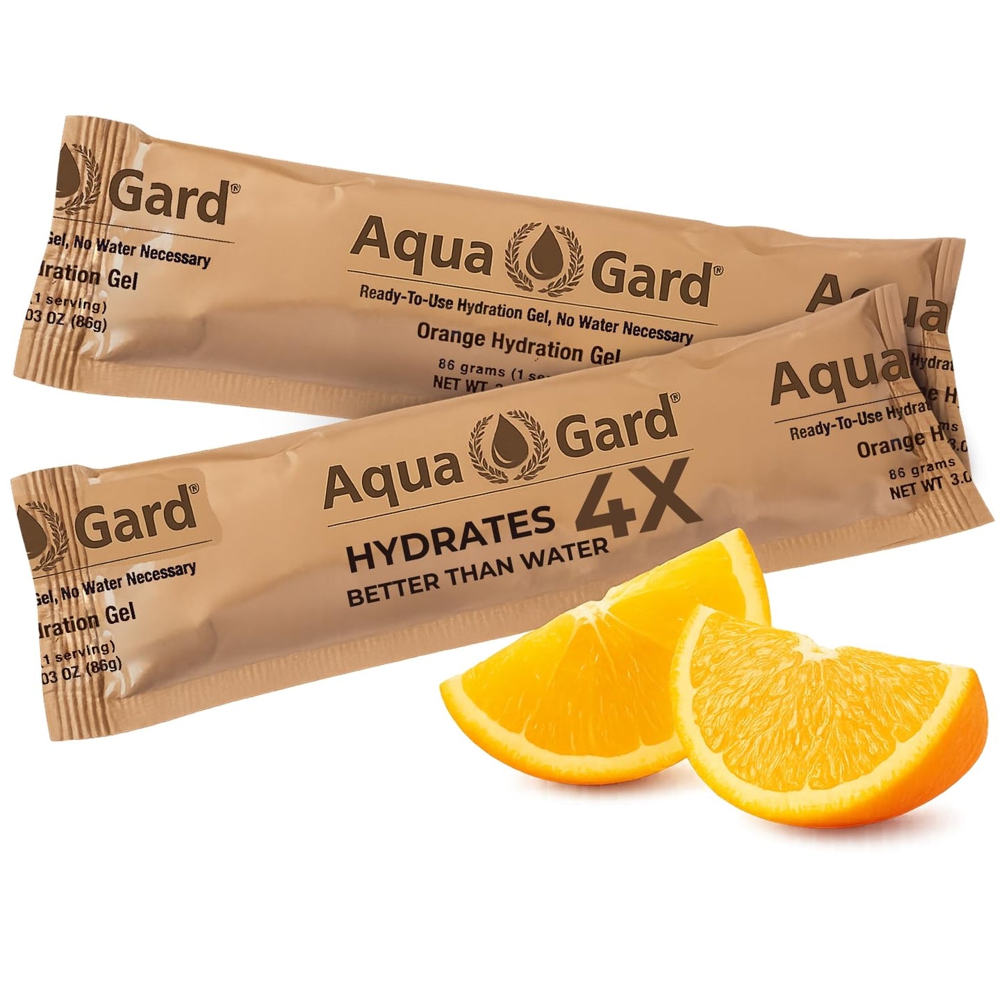 Aqua-Gard Emergency Water Gel - Survival Water Pouches for Disaster Relief | 200% More Effective Hydration | Emergency Water Pouches for Water Emergency Kit Supply for Extreme Conditions (3 Pack)