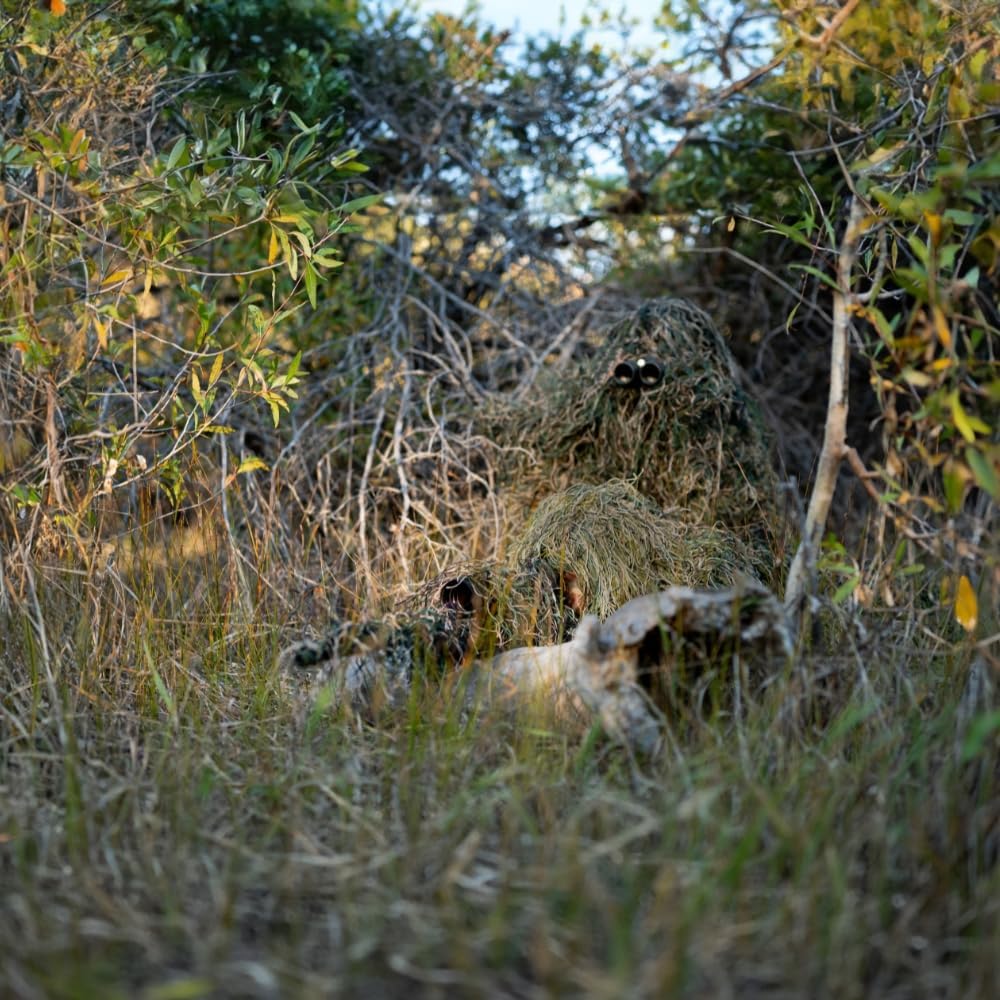 Arcturus Ultra-Lite Ghillie Suit | Includes Bonus 3-Color Face Paint | Camouflage Hunting & Sniper Suit for Men