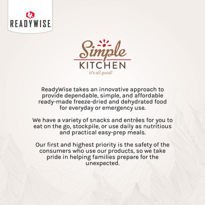 Simple Kitchen Garden Vegetable Soup Mix - 17 Servings for Meal Prep, Gluten Free, Vegetarian, Dehydrated & Freeze Dried Survival Food for Camping Meals, Backpacking & Hiking, Survival Kit, Pack of 4