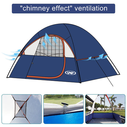Camping Tent 2 Person, Waterproof Windproof Tent with Rainfly Easy Set up-Portable Dome Tents for Camping…