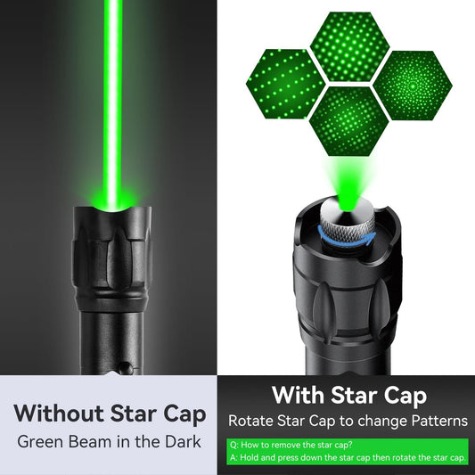 [Professional] Rechargeable Green Laser Pointer High Power Green Beam Laser Light Long Distance Range For TV/LED/LCD Screens Tactical Flashlights Presentation Office/Outdoors/Astronomic [004](1)