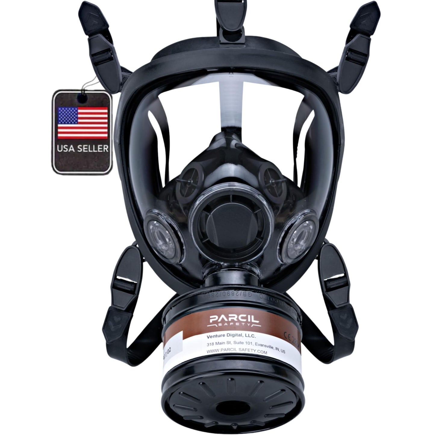 ST-100X Military Grade Full Face Respirator Mask with Advanced Air Filtration - For Chemical, Smoke, and Particulate Protection in Emergency Situations