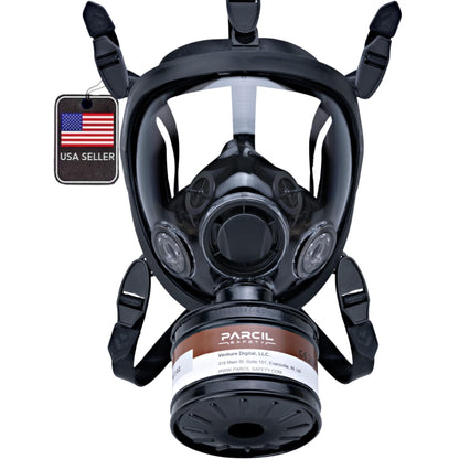 ST-100X Military Grade Full Face Respirator Mask with Advanced Air Filtration - For Chemical, Smoke, and Particulate Protection in Emergency Situations