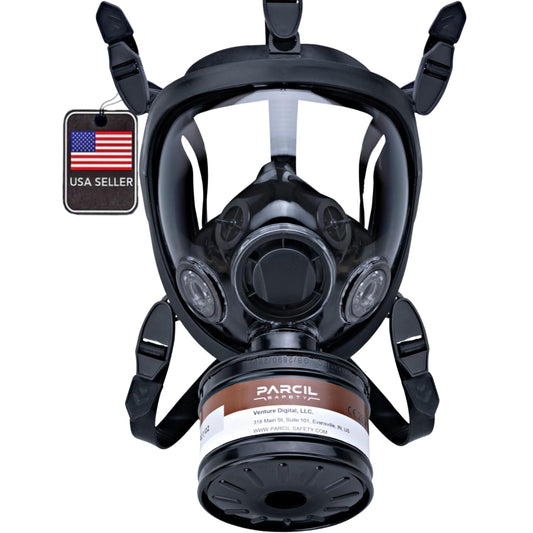ST-100X Military Grade Full Face Respirator Mask with Advanced Air Filtration - For Chemical, Smoke, and Particulate Protection in Emergency Situations