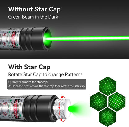 MIPREZT [2 Packs Green+Red] Rechargeable Laser Pointer High Power Green Red Beam Laser Light Long Distance Range for TV/LED/LCD Screens Tactical Flashlights Presentation Office/Outdoors/Astronomic