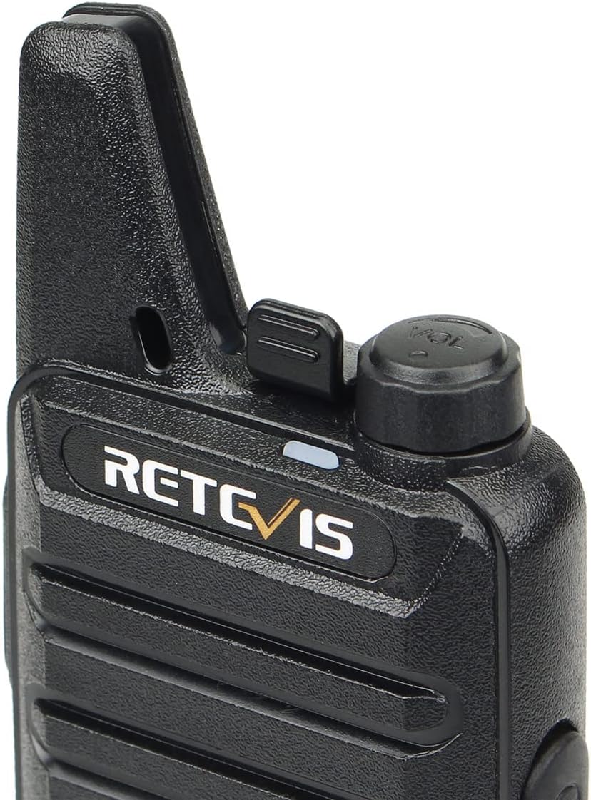 Retevis RT22 Walkie Talkies Mini, Rechargeable Two Way Radio Long Range, 2 Way Radio Small, Portable VOX, for Business Commercial Work School Church Restaurant (20 Pack,Black)