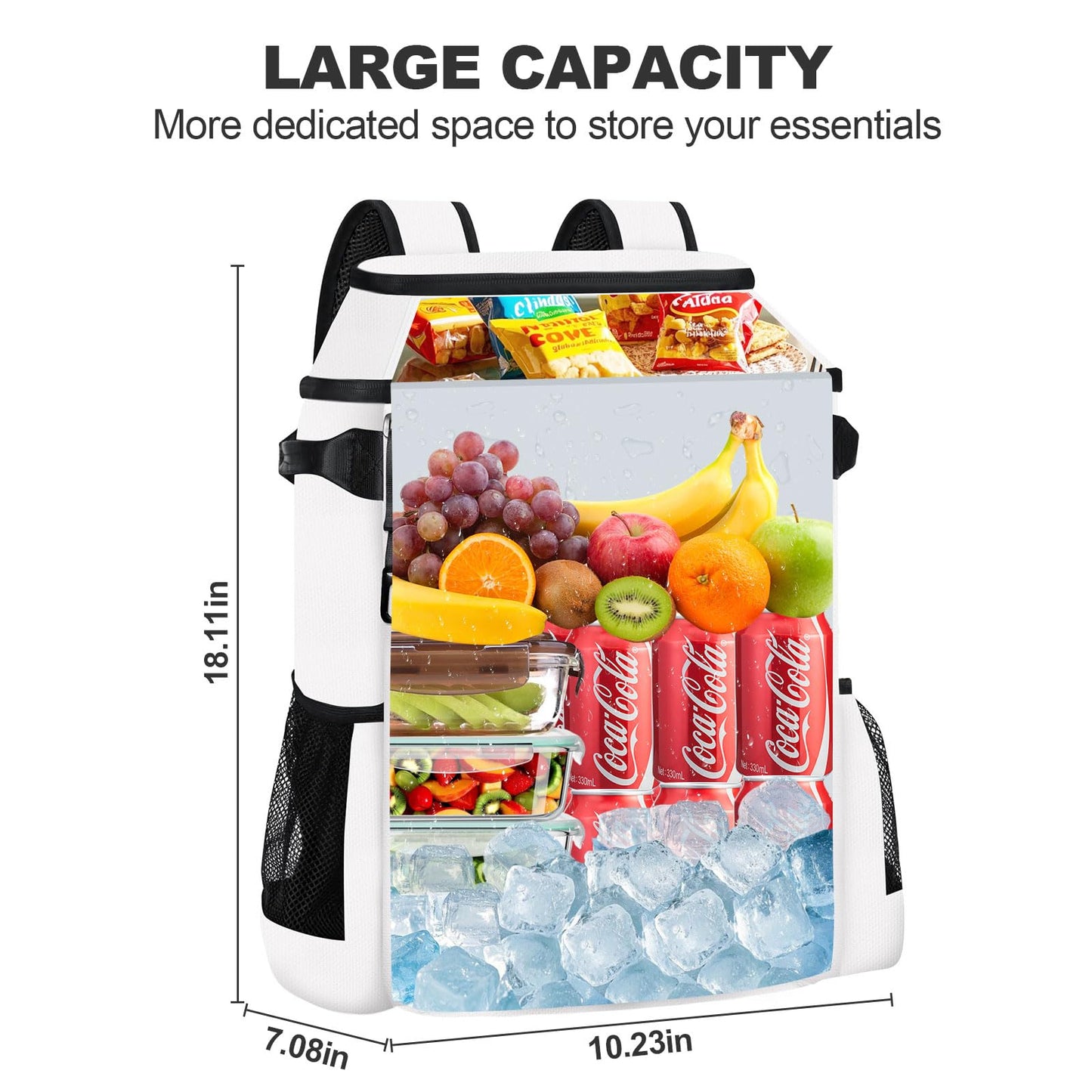 BAVGRED Cooler Backpack Insulated Leak Proof 30 Cans for Men Women,Waterproof Soft Cooler Bag，Lightweight Ice Chest Lunch Backpack for Beach Camping Picnic Travel Worksite Fishing