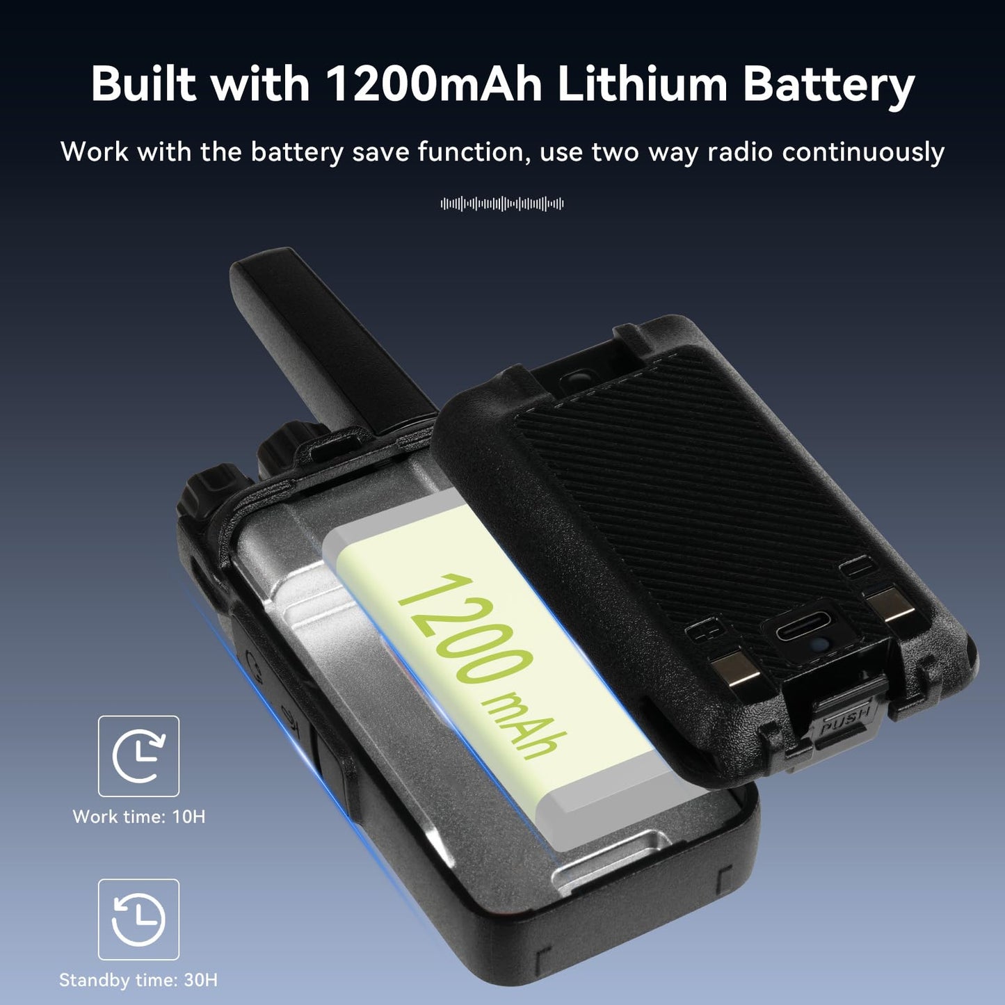 Retevis RT68 Walkie Talkies Rechargeable,Portable FRS Two-Way Radios for Adults,Heavy Duty 2 Way Radios Long Range,USB Charging Base,License Free Walkie Talkie for Road Trip Gifts Camping (2 Pack)