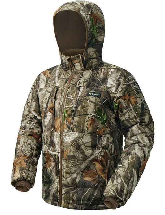 TIDEWE Hunting Jackets for Men, Silent Hunting Coat with 220G Insulation, Deer Hunting Clothes, Next Camo G2