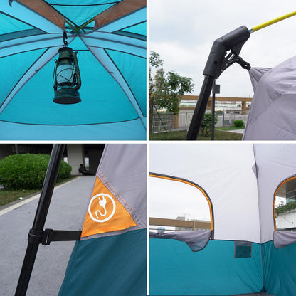UNP 2/4/6/8 Person Tent, Portable Cabin Tent, Camping Tent 4-Person Easy Set Up, Waterproof with Top Rainfly for Outdoor Camping/Hiking | Easy Set Up, Waterproof, Top Rainfly