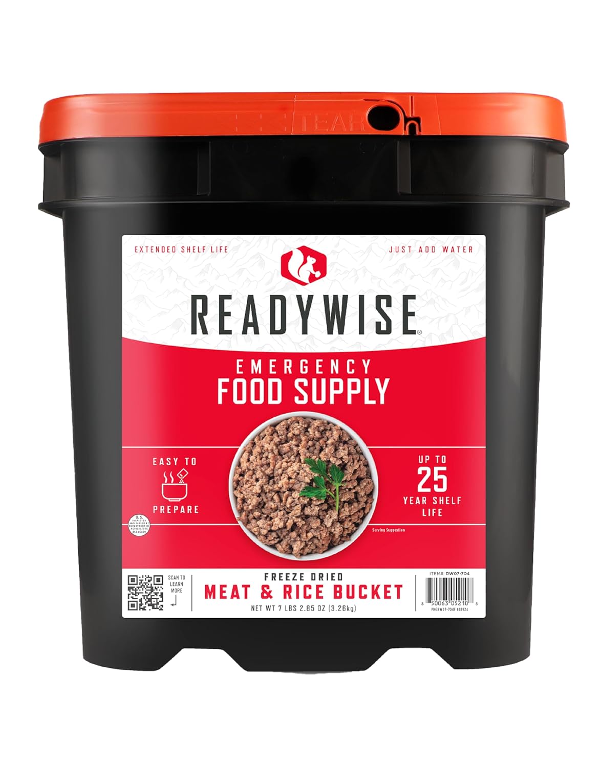 14 Day ReadyWise Emergency Food Supply - 14 Day, 150 Servings Emergency Freeze Dried Food Bucket, Protein Meals, Camping Essentials, Survival Kit, Disaster Prepping Supplies, 25 Year Shelf Life + ReadyWise Emergency Food Supply-88 Servings Meat & Rice…