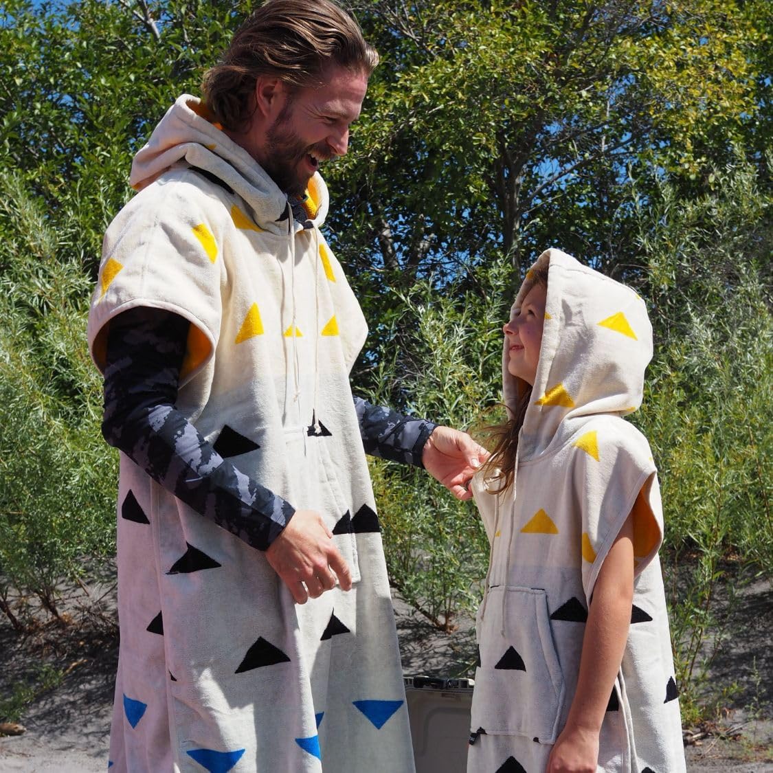 Arcturus Surf Poncho | Hooded Changing Towel & Cover-Up | 100% Cotton Velour | 2-in-1 Design Converts Your Poncho to a Beach Towel (Trestles, Adult)