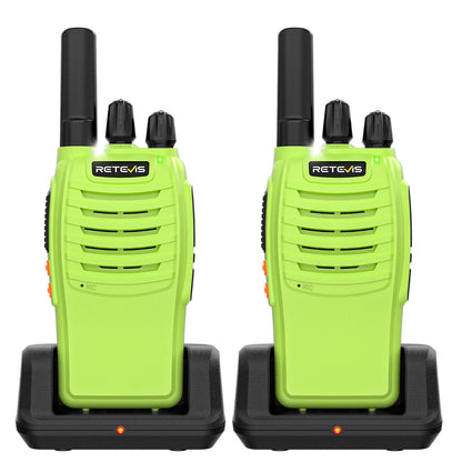 Retevis H-777 Rechargeable Walkie Talkies, Mini 2 Way Radios Long Range, Small Walky Talky, Portable FRS Two Way Radios with LED Flashlight(Black, 2 Pack)