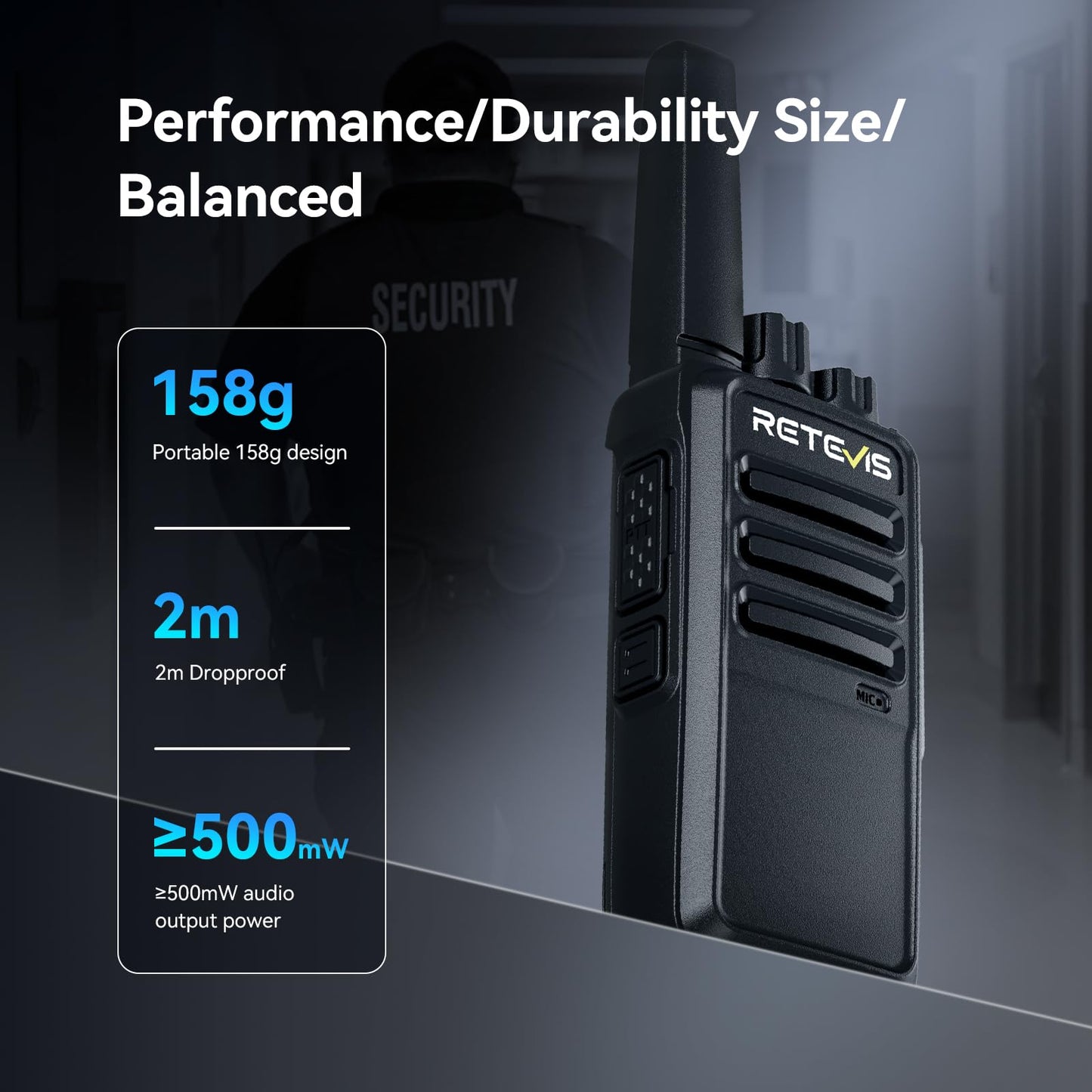 Retevis RT68 Two-Way Radios Long Range, Walkie Talkies for Adults, 2 Way Radio with Earpiece, Walkie Talkie Rechargeable with Charging Base, for Manufacturing Restaurant Business School(10 Pack)