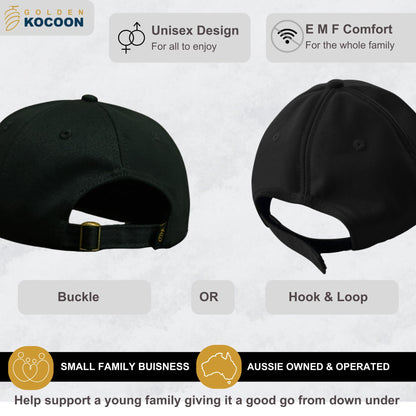 Golden Kocoon®- E.M.F Cap Hat- Bamboo Faraday Fabric Liner- 5.g, Cell Towers, Bluetooth, Smart Meters & WiFi