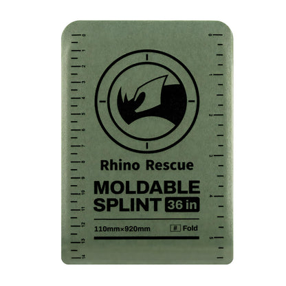 RHINO RESCUE First Aid Splint 36" X 4.3" Orange-Gray, Keep Bones in Position (1, Folded)