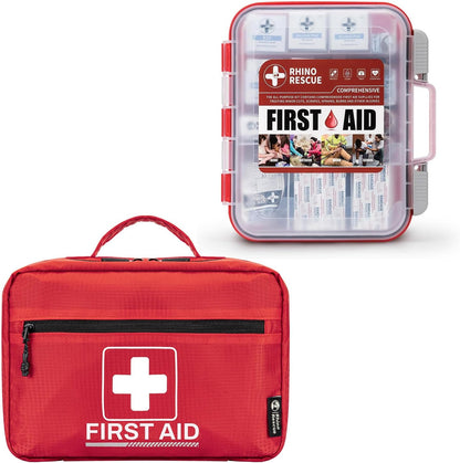 RHINO RESCUE 240 Piece All-Purpose First Aid Kit for Home+350 Pieces OSHA All-Purpose First Aid Kit
