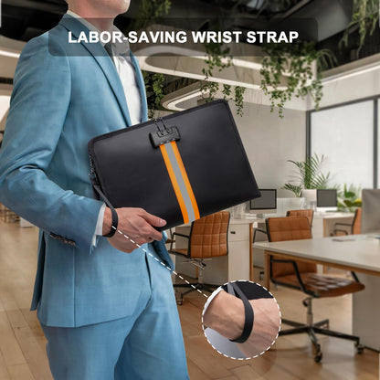 Fireproof Money Bag,Money Bag with Lock and Zipper,Safe Fireproof Waterproof,Suitable for Cash, Mobile Phones, Keys, Credit Cards