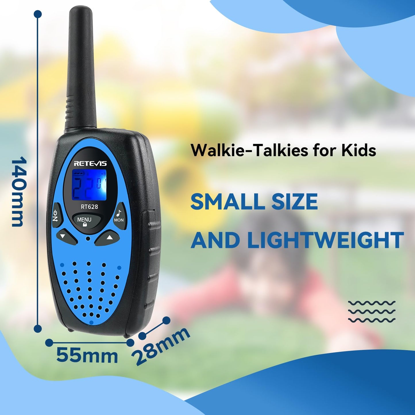 Retevis RT628 Walkie Talkies for Kids,Toys Gifts for 6-12 Years Old Boys Girls,Long Range 2 Way Radio 22CH VOX,Birthday Gift,Family Walkie Talkie for Camping Hiking Indoor Outdoor