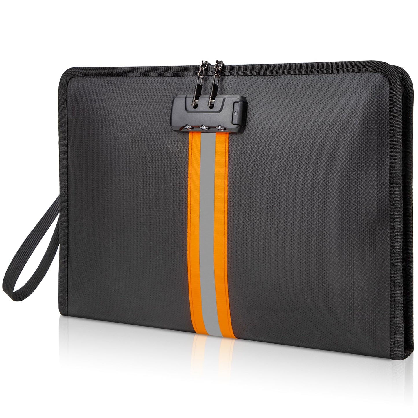 Fireproof Money Bag,Money Bag with Lock and Zipper,Safe Fireproof Waterproof,Suitable for Cash, Mobile Phones, Keys, Credit Cards