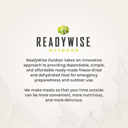 ReadyWise Outdoor Pro Adventure Meal - Breakfast Skillet, 2 Servings, 1 Pouch, Gluten Free, 700 Calories, 36g Protein, Freeze Dried Food & Dehydrated Backpacking Camping Meals, up to 5 Year Shelf Life