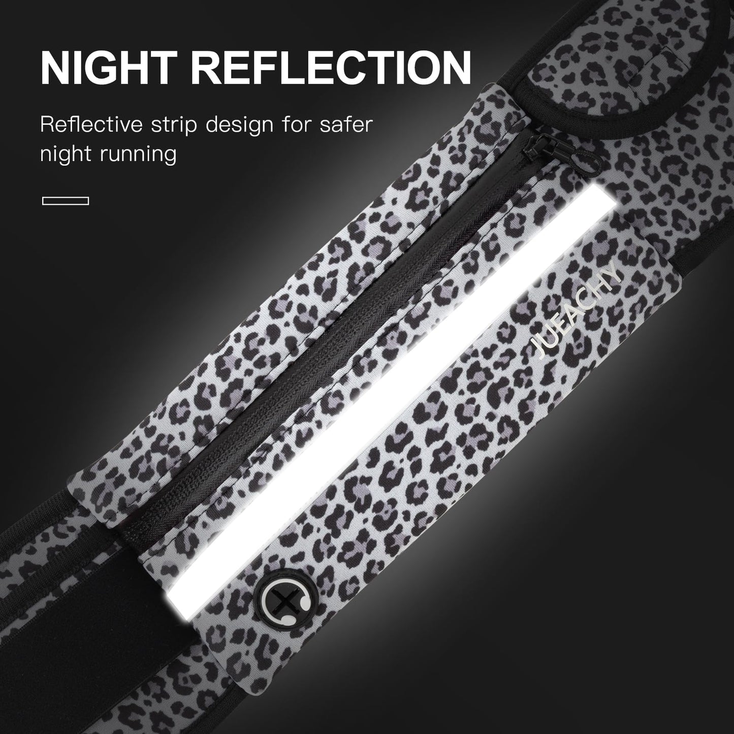 Jueachy Running Belts for Women Waterproof Fanny Pack Running Waist Pouch Phone holder Adjustable Sports Money Belt with Headphone Port